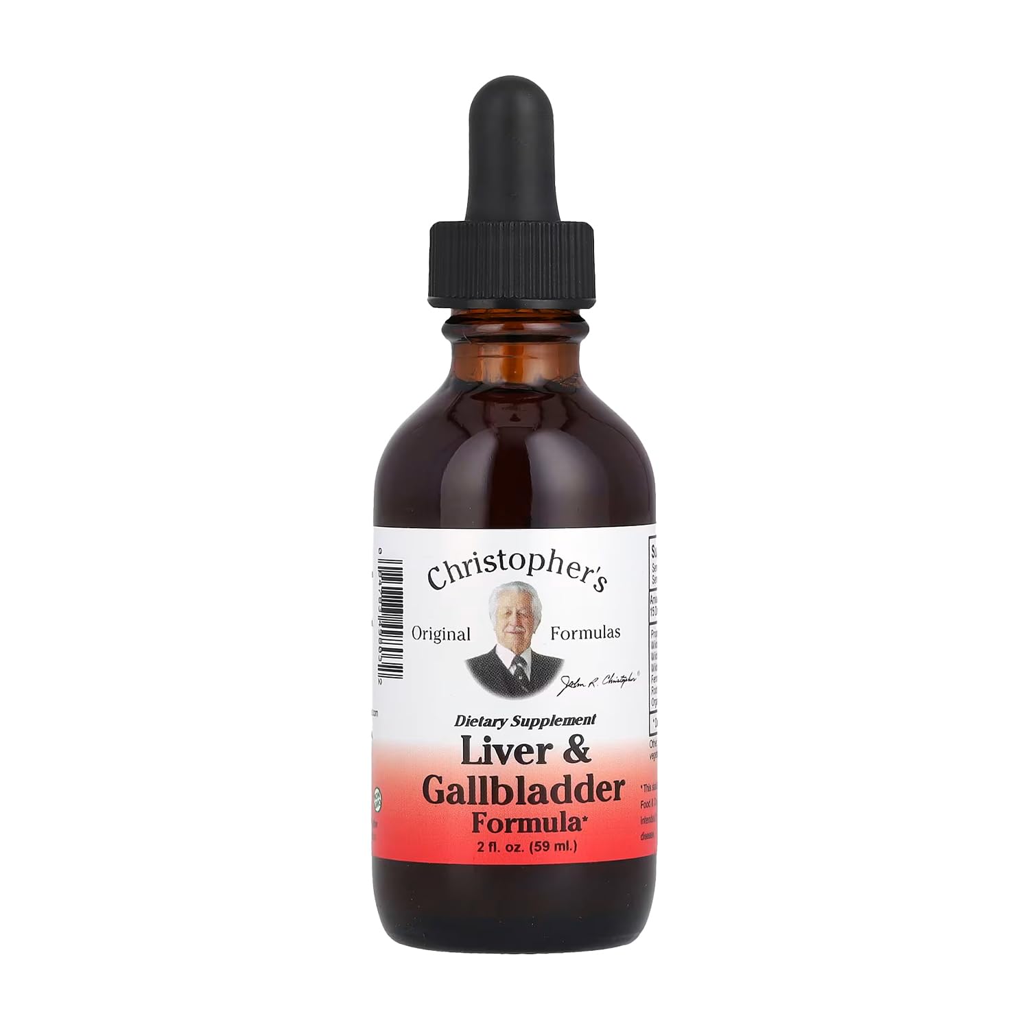 Christopher's Original Formulas Liver bottle pour showing detox support in daily routine
