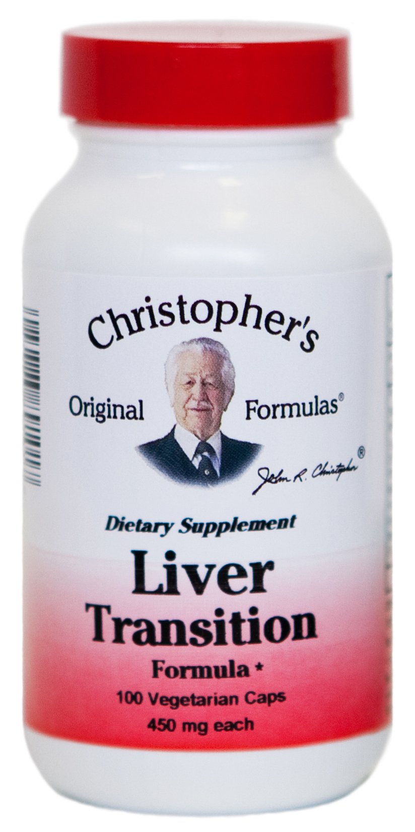 Christopher's Original Formulas Liver Transition Formula bottle showing pure herbal blend for liver support.