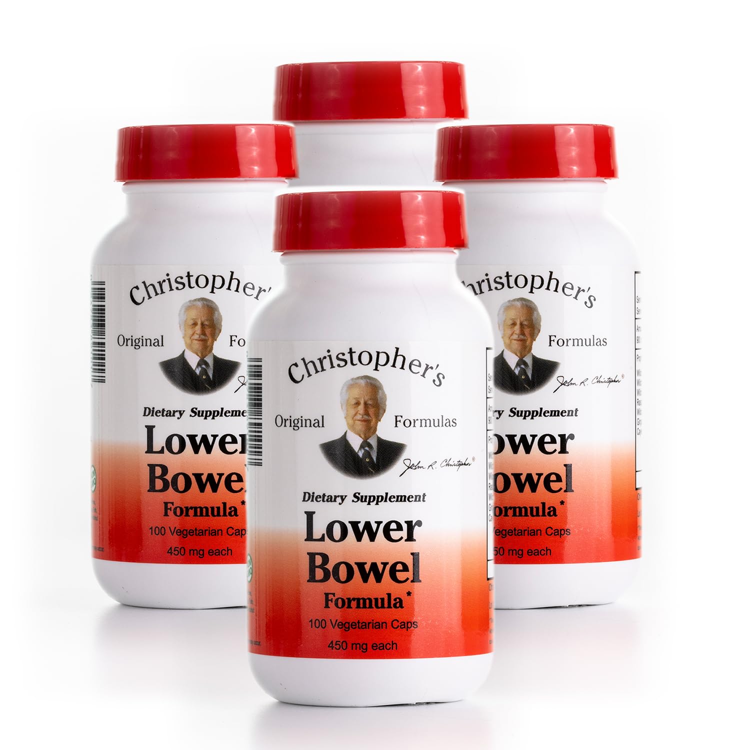 Christopher's Original Formulas Lower Bowel Cleanse bottle, supports gentle digestive rhythm.