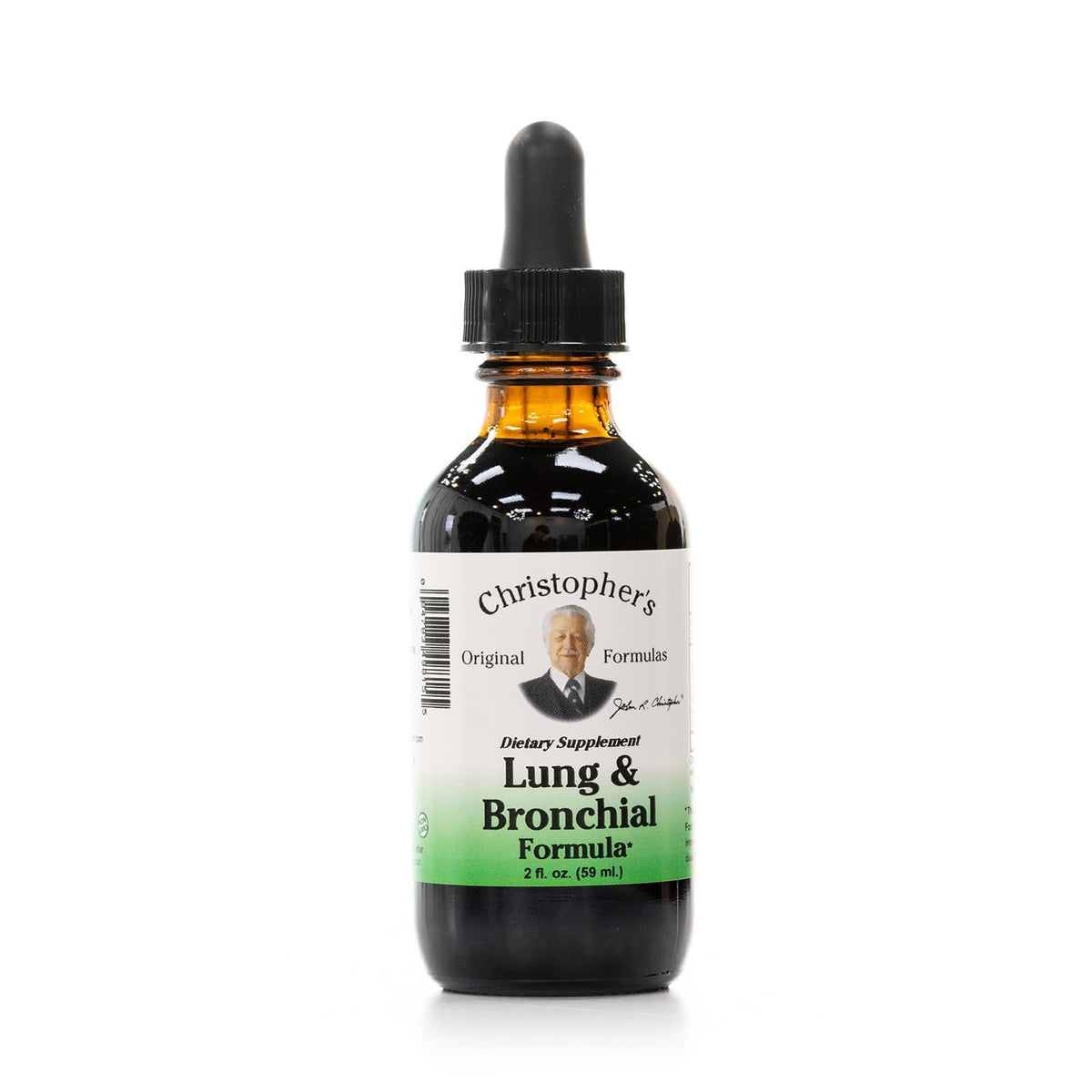 Christopher's Original Formulas Lung & Bronchial Formula bottle for easy, portable respiratory support.