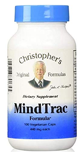 Christopher's MindTrac capsules closeup highlighting herbal mood support and relaxation potential
