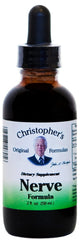 Christopher's Original Formulas Nerve Formula bottle pouring for easy dosing and quick absorption.