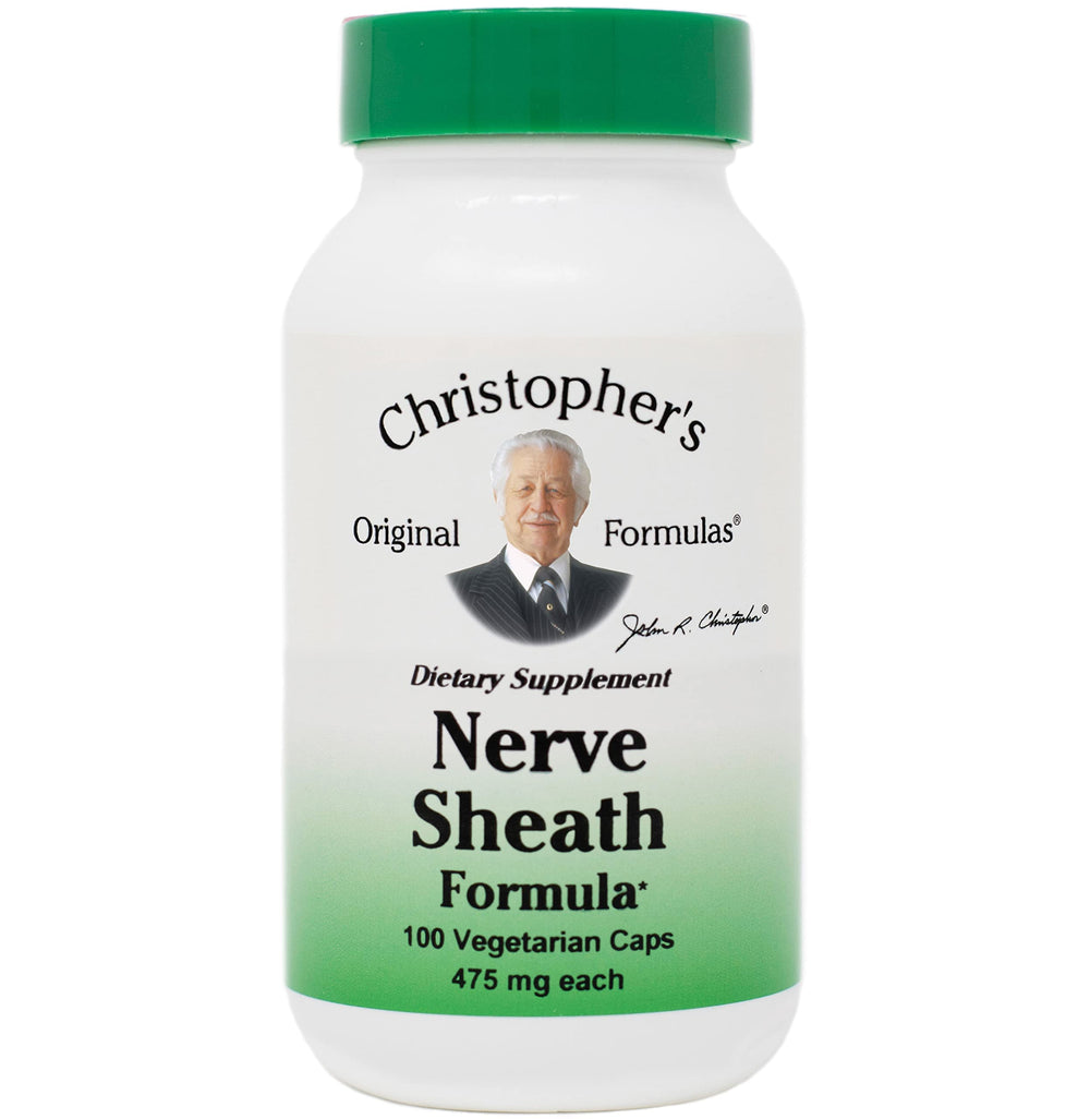 Christopher's Original Formulas Nerve Sheath Formula bottle for daily use.