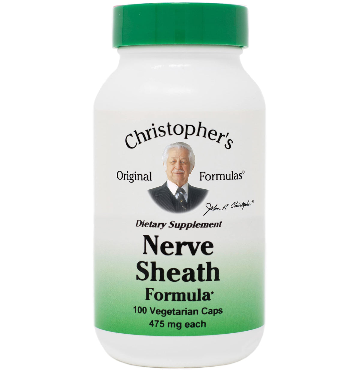 Christopher's Original Formulas Nerve Sheath Formula bottle for daily use.