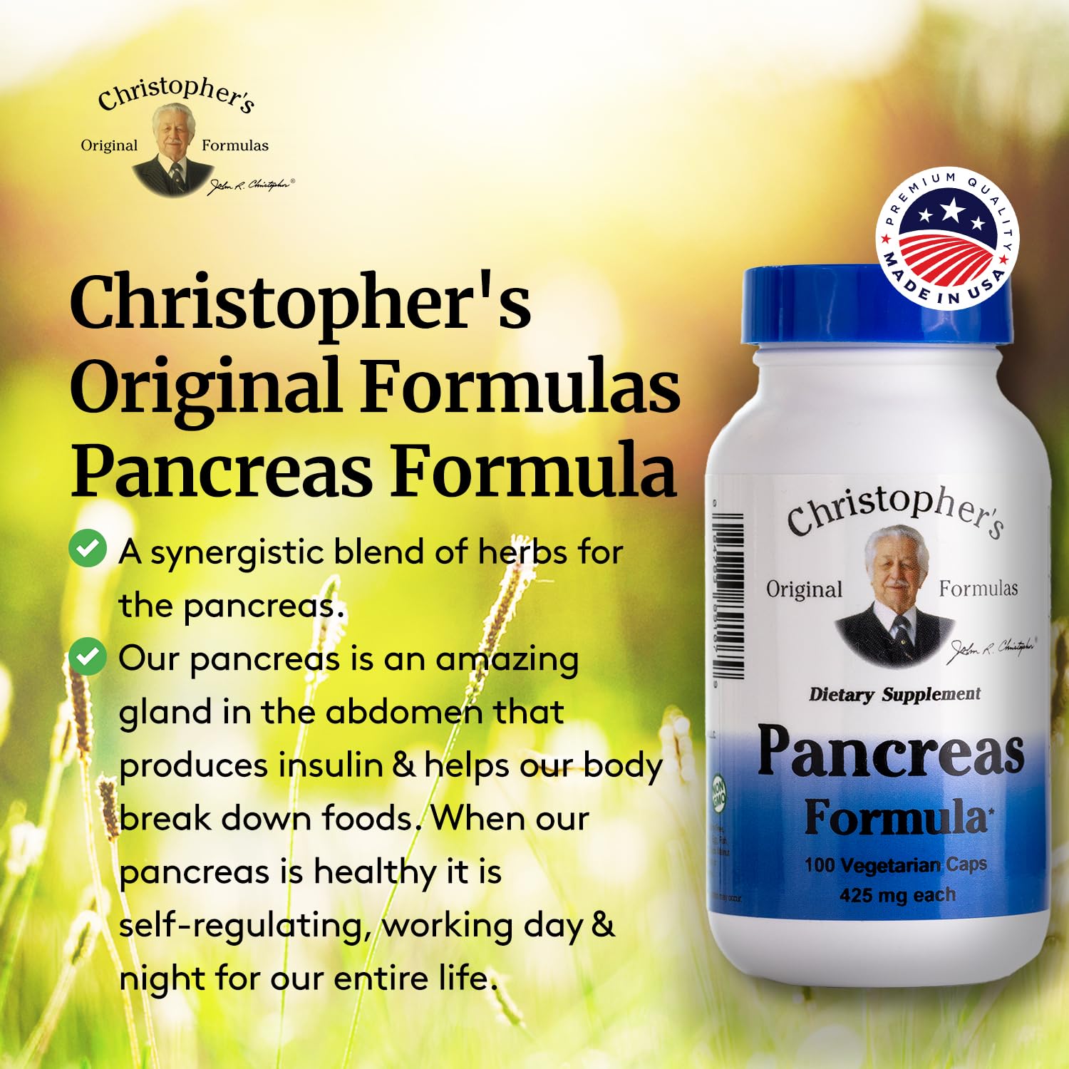 Pancreas Formula packaging shows clear dosage and ingredients for informed use