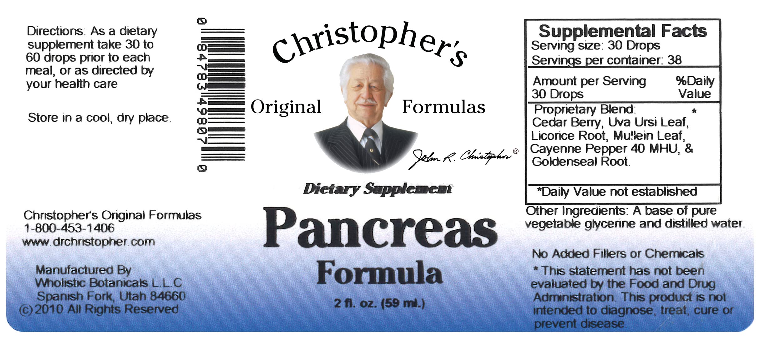 Christopher's Pancreas Formula in a glass with a smoothie to boost daily wellness