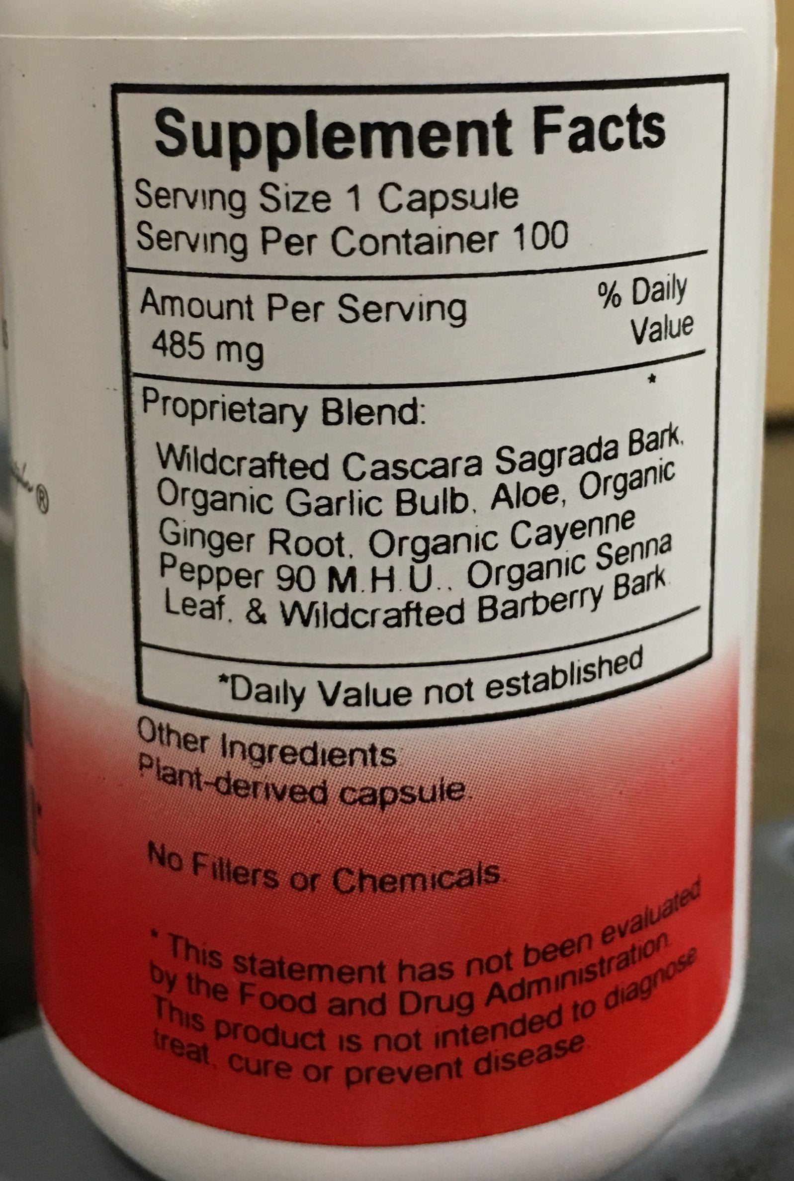 Christopher's Original Formulas Quick Colon Part 1 packaging label showing natural ingredients for gentle cleansing.