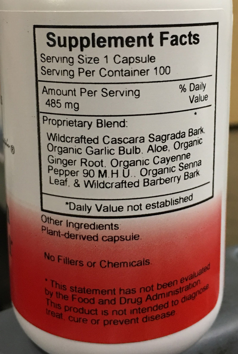 Christopher's Original Formulas Quick Colon Part 1 packaging label showing natural ingredients for gentle cleansing.