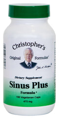 Christopher's Original Formulas Sinus Plus capsules bottle supports daily wellness and seasonal balance.