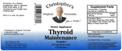 Christopher's Original Formulas Thyroid Maintenance bottle being poured for easy daily use