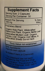 Capsules inside a bottle showcasing plant-based ingredients for natural thyroid support