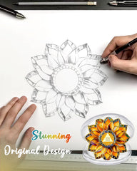 CHURYUML Sunflower 3-Year Coin back view showing engraved inspirational words.