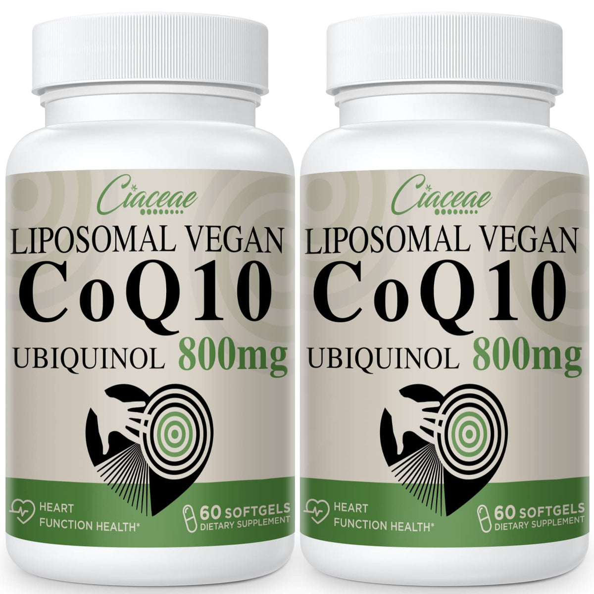 Ciaceae Liposomal CoQ10 800mg bottle on shelf for daily wellness routine