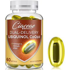 Ciaceae ubiquinol CoQ10 softgel bottle for daily energy support.