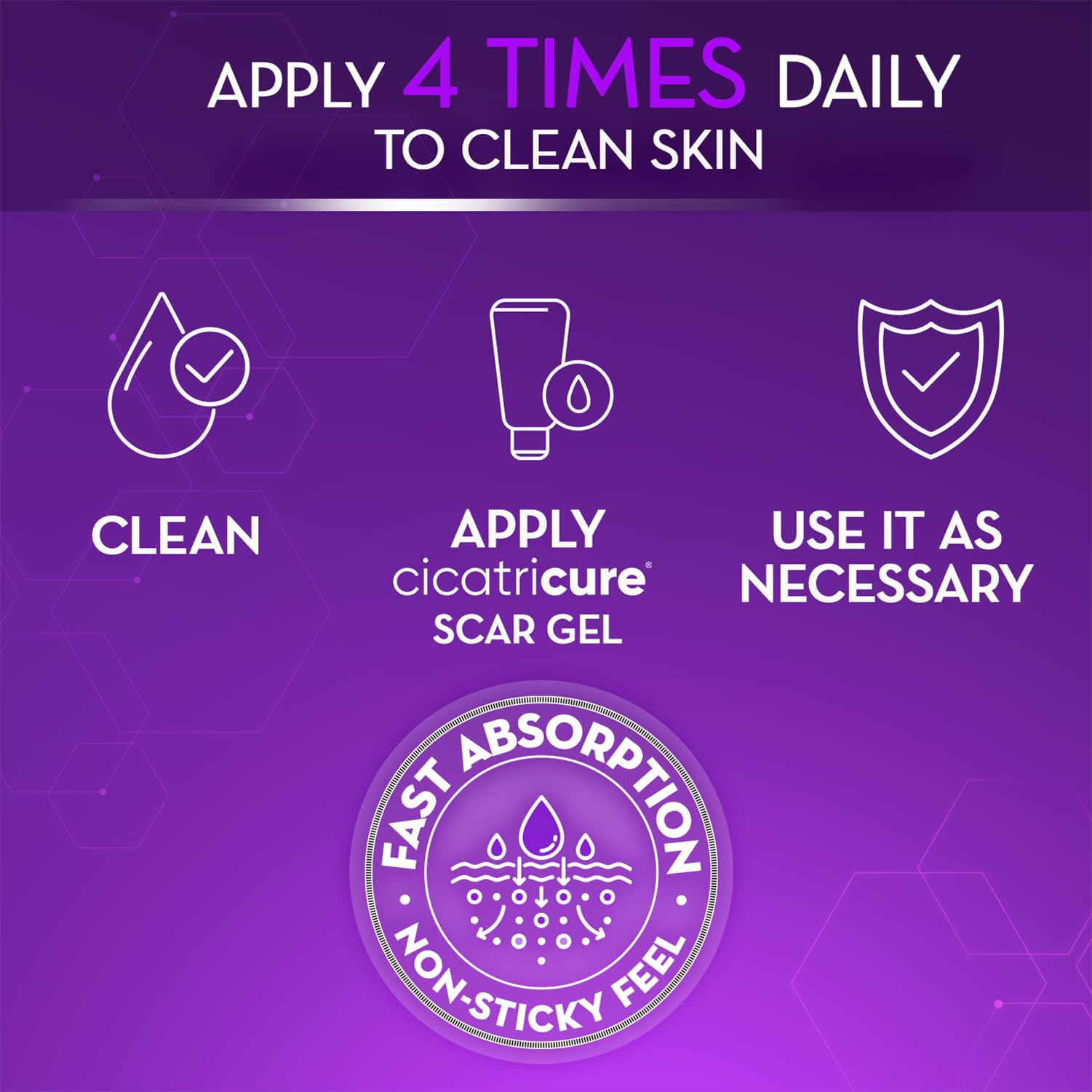 Cicatricure gel on stretch marks and scar areas.