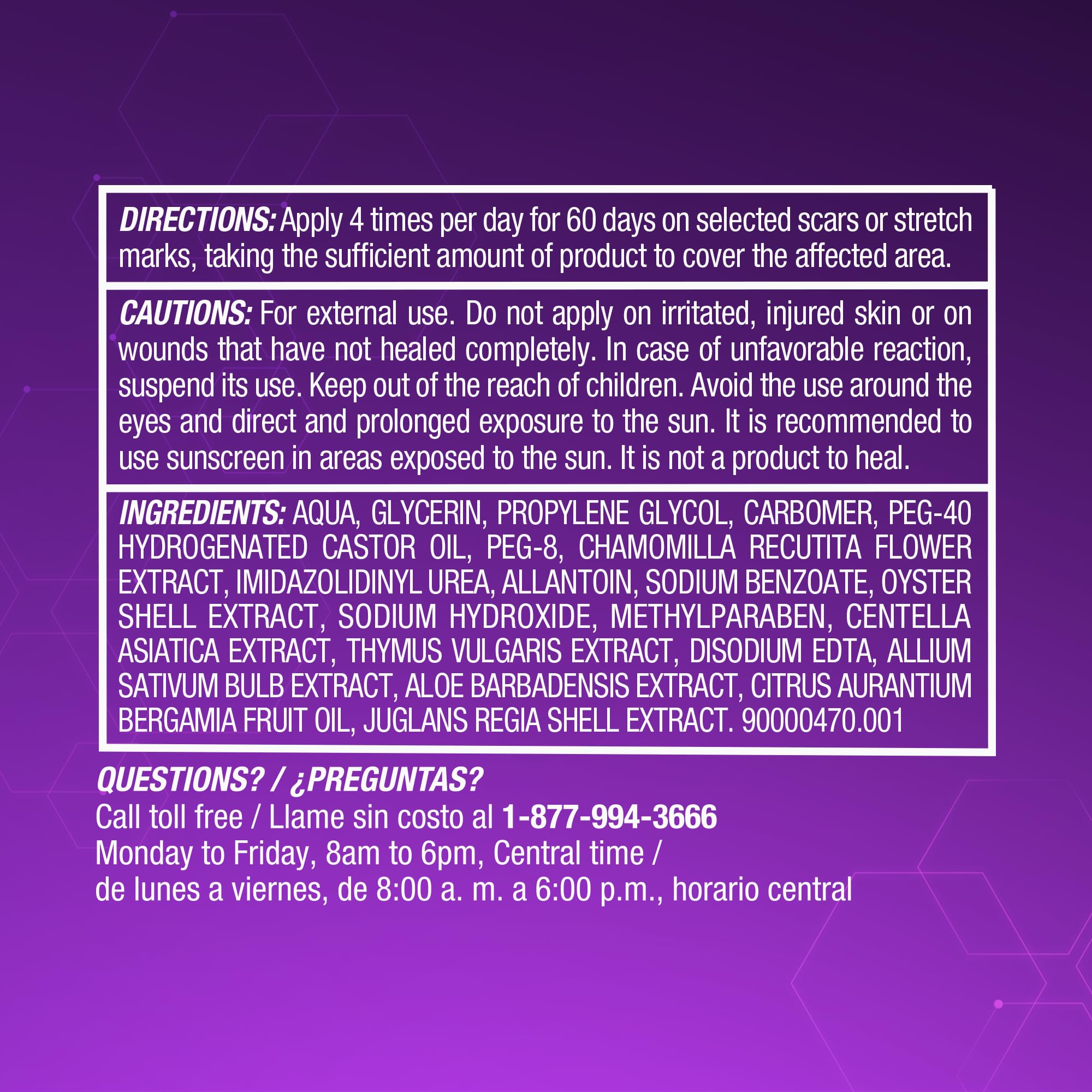 Hydrated skin texture from Cicatricure Scar Gel