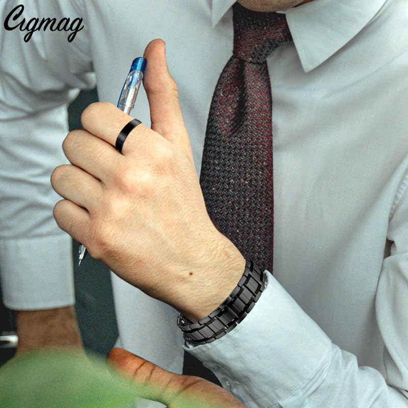 Hypoallergenic Cigmag titanium steel bracelet suitable for sensitive skin