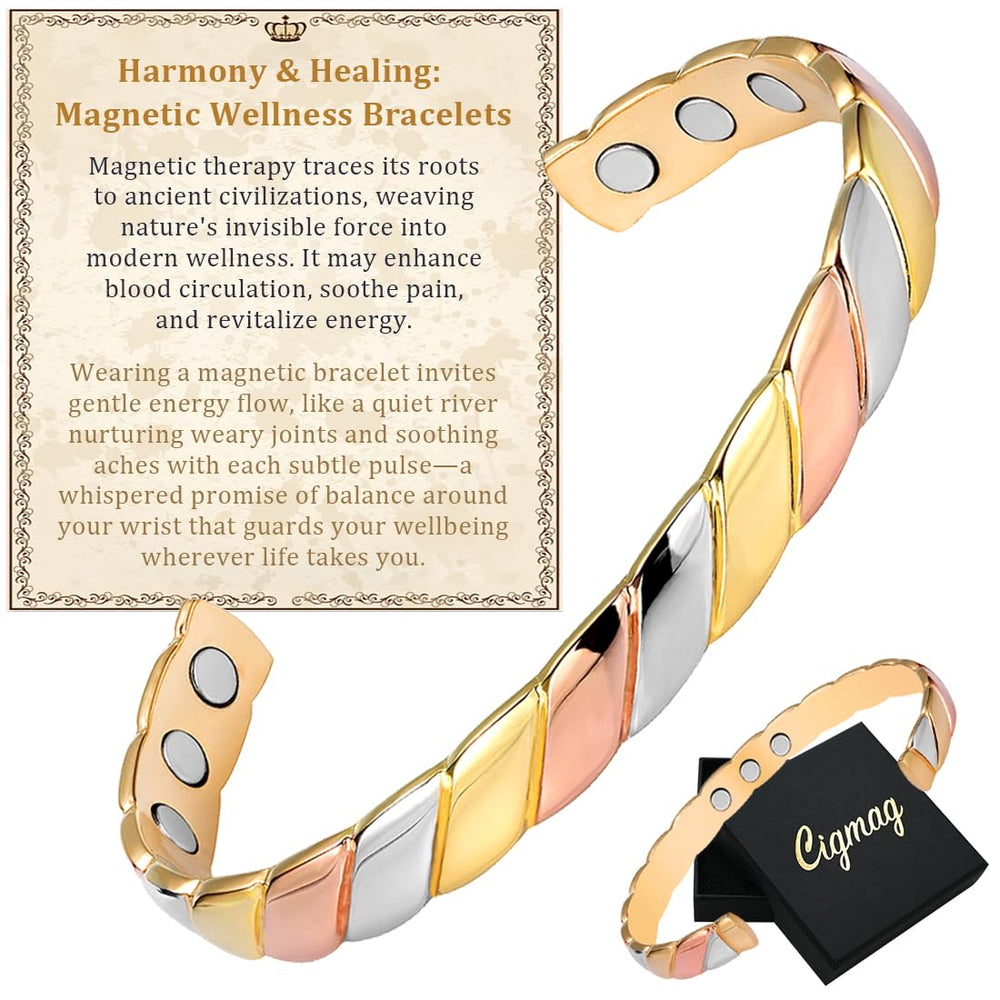 Brazalete Cigmag de cobre para mujer con imanes de alta potencia