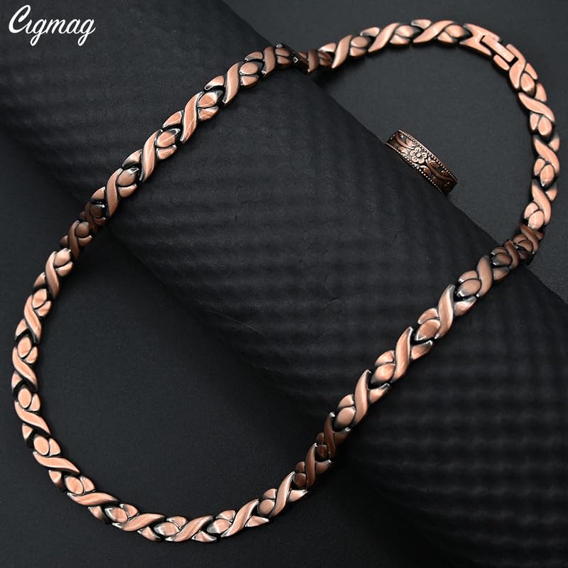Cigmag copper necklace unisex design fits men and women.