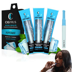 Cigtrus ICY Peppermint packaging for on-the-go nicotine-free habit replacement.