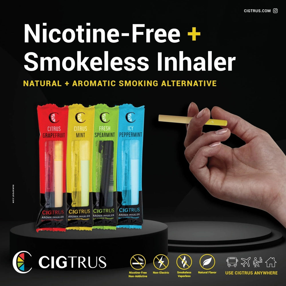 Cigtrus inhaler for travel with compact size fits in small pockets.