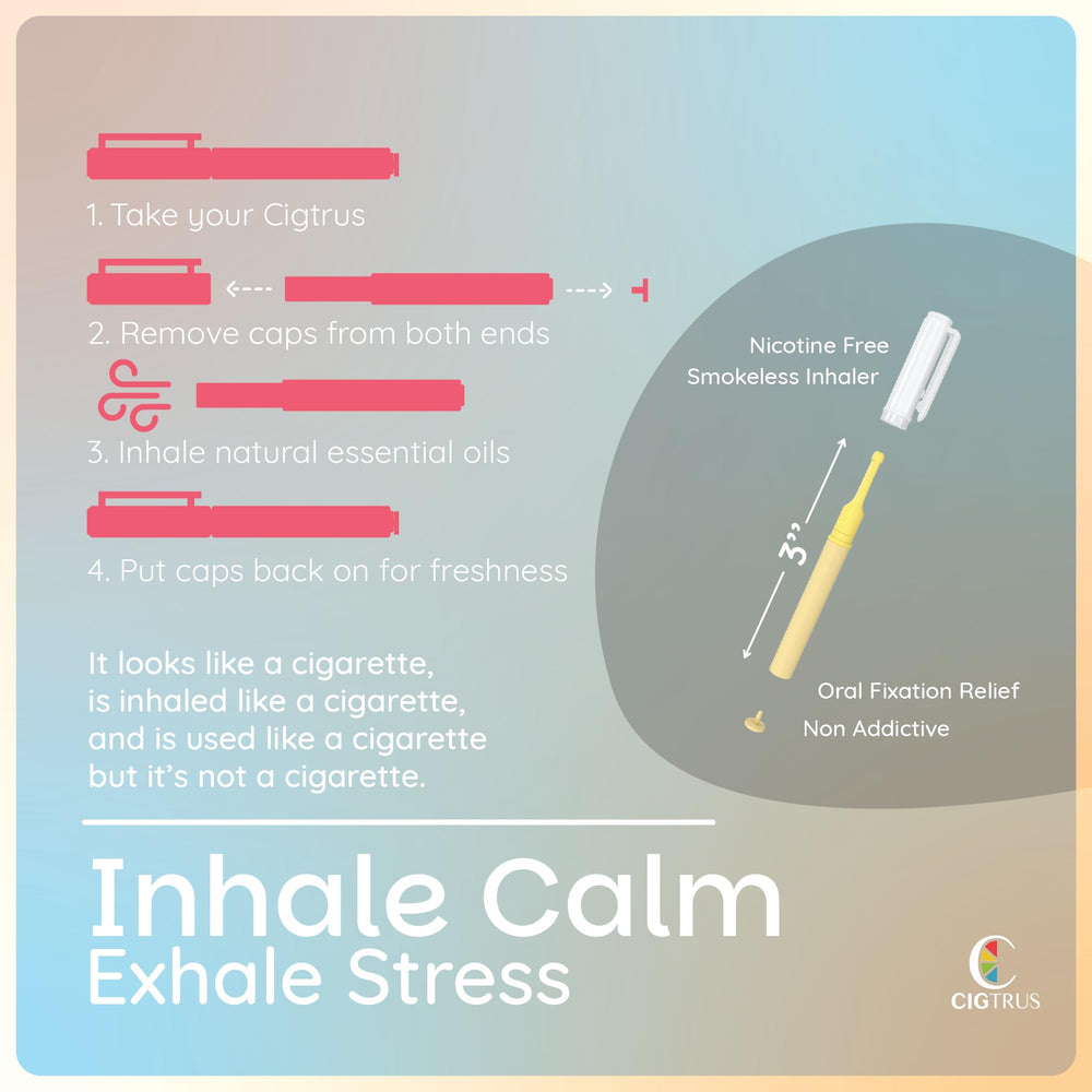 Cigtrus grapefruit inhaler supporting lung detox with natural blends