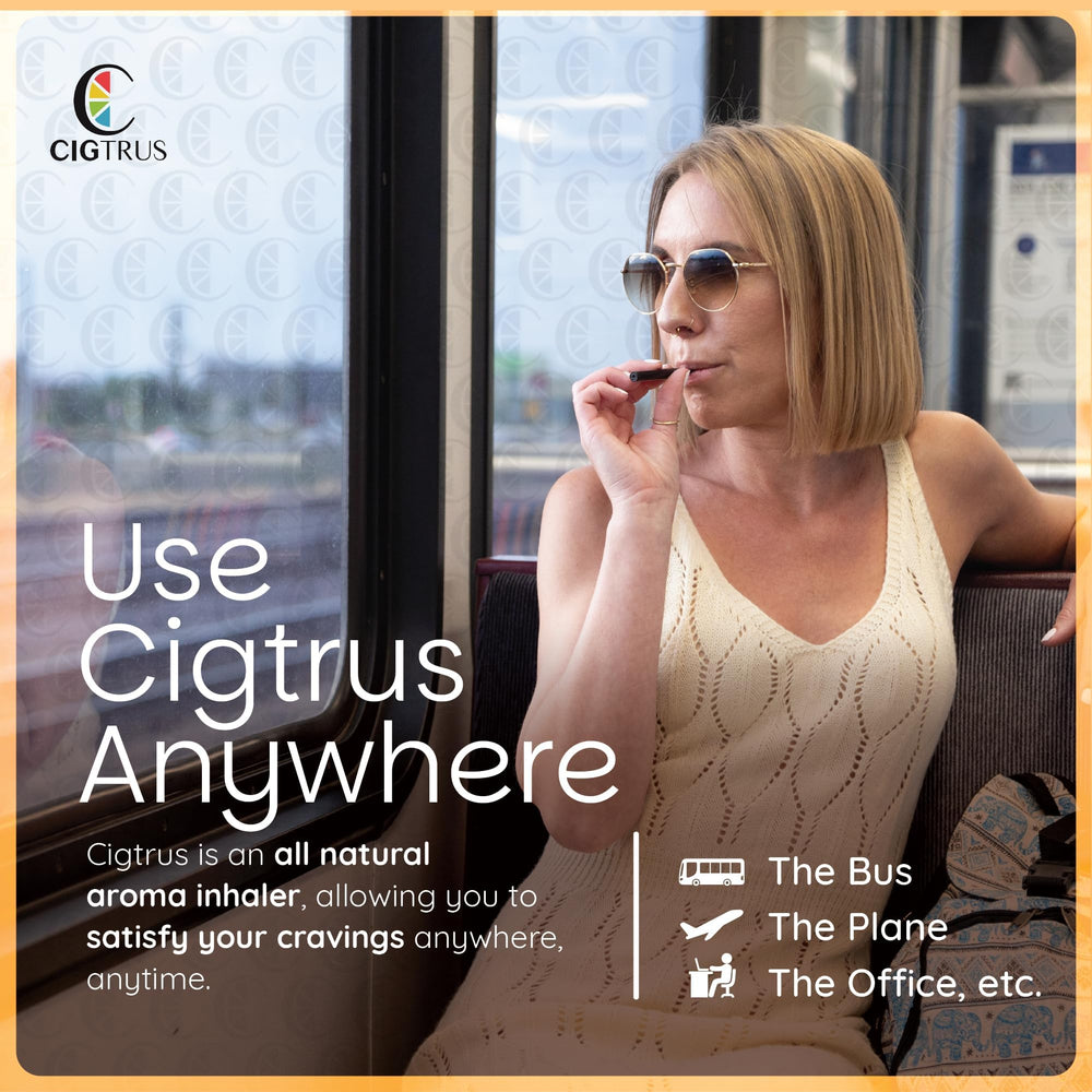 Cigtrus travel-ready inhaler highlighting pocket-size convenience