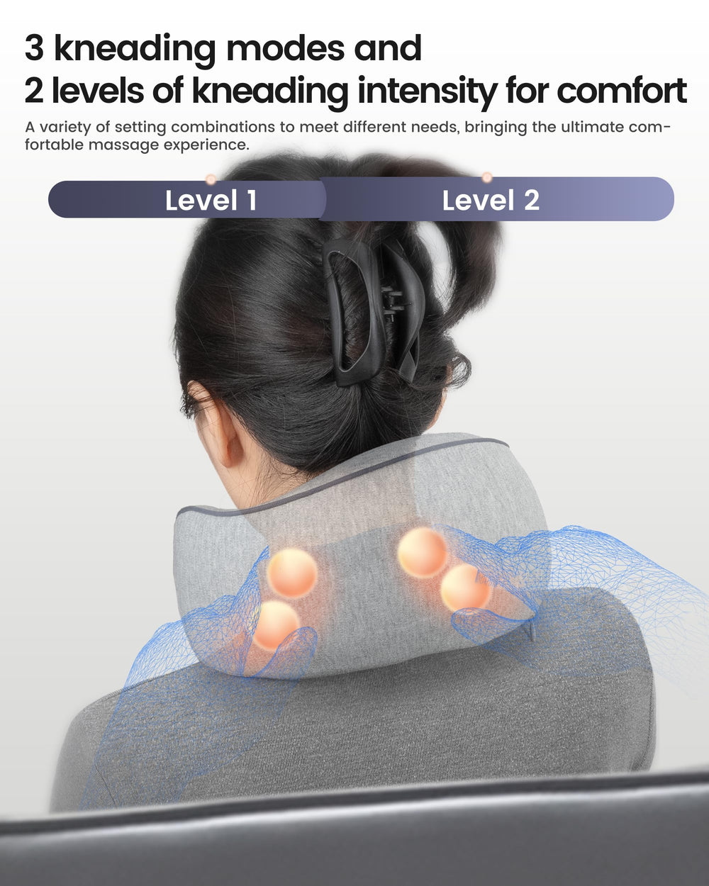 CILI cordless neck massager with USB charging for travel