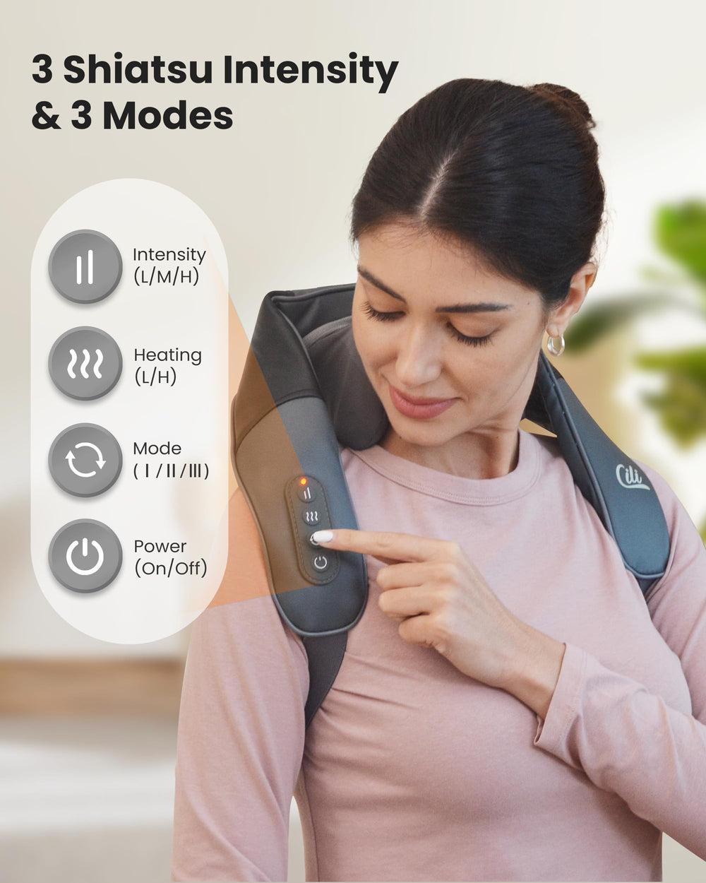 CILI cordless massager weighs 2.38 lbs and feels light to carry.