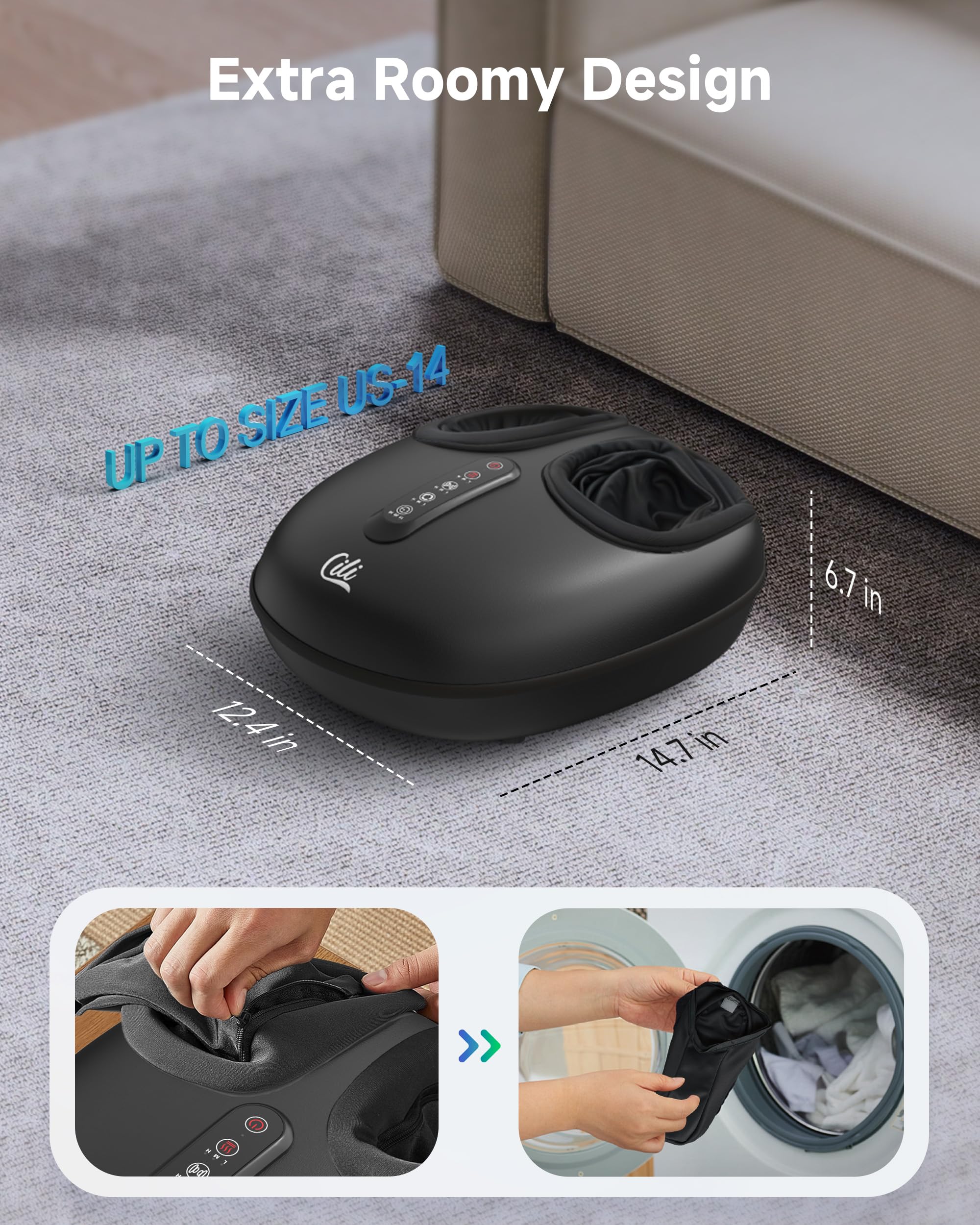 CILI massager with rotating nodes simulating shiatsu massage