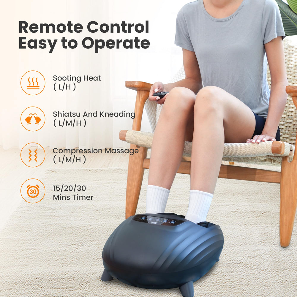 CILI foot massager delivers shiatsu full-foot massage from toes to heels.