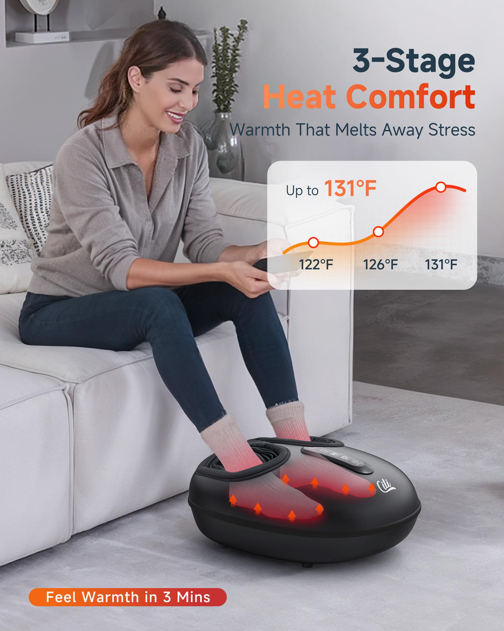 CILI massager designed to fit up to US size 14 feet