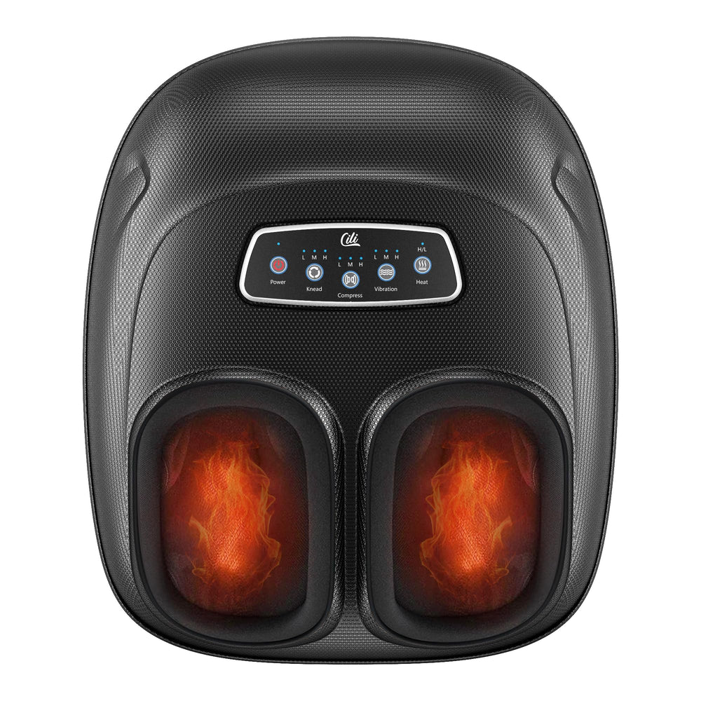 CILI foot massager front view showing four modes for personalized relief