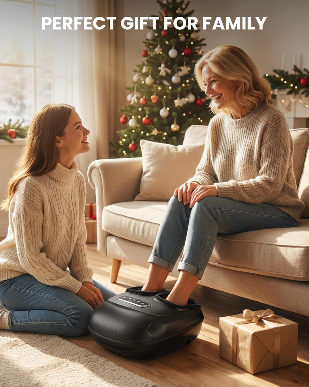 CILI massager demonstrates heel compression for targeted circulation