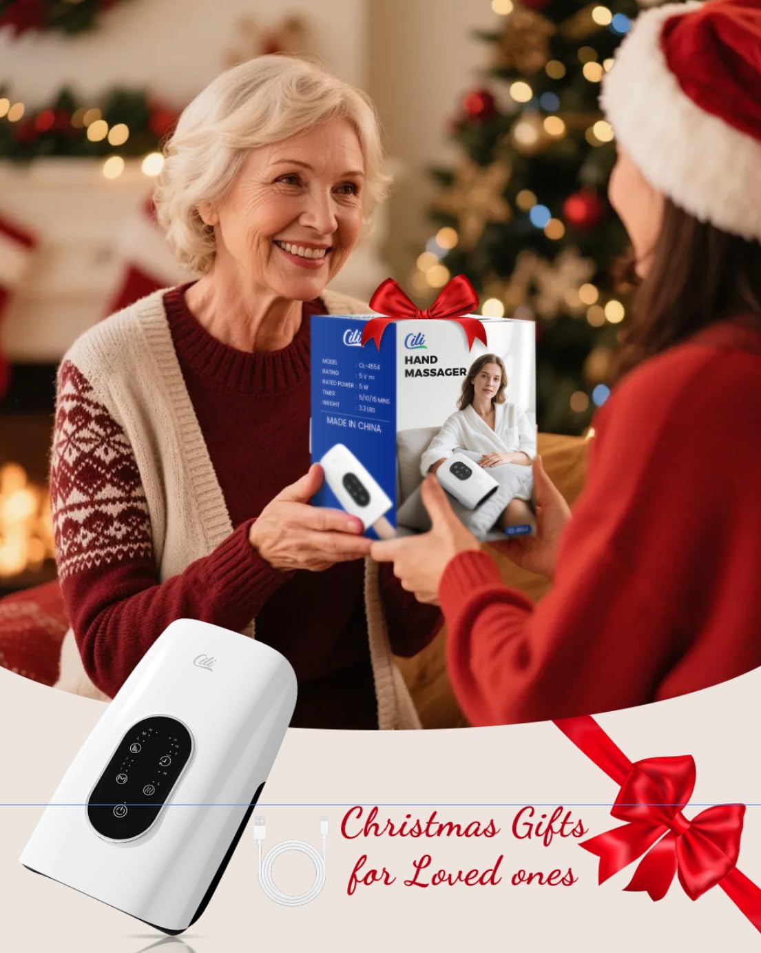 CILI three massage modes with three intensity levels for customizable comfort.