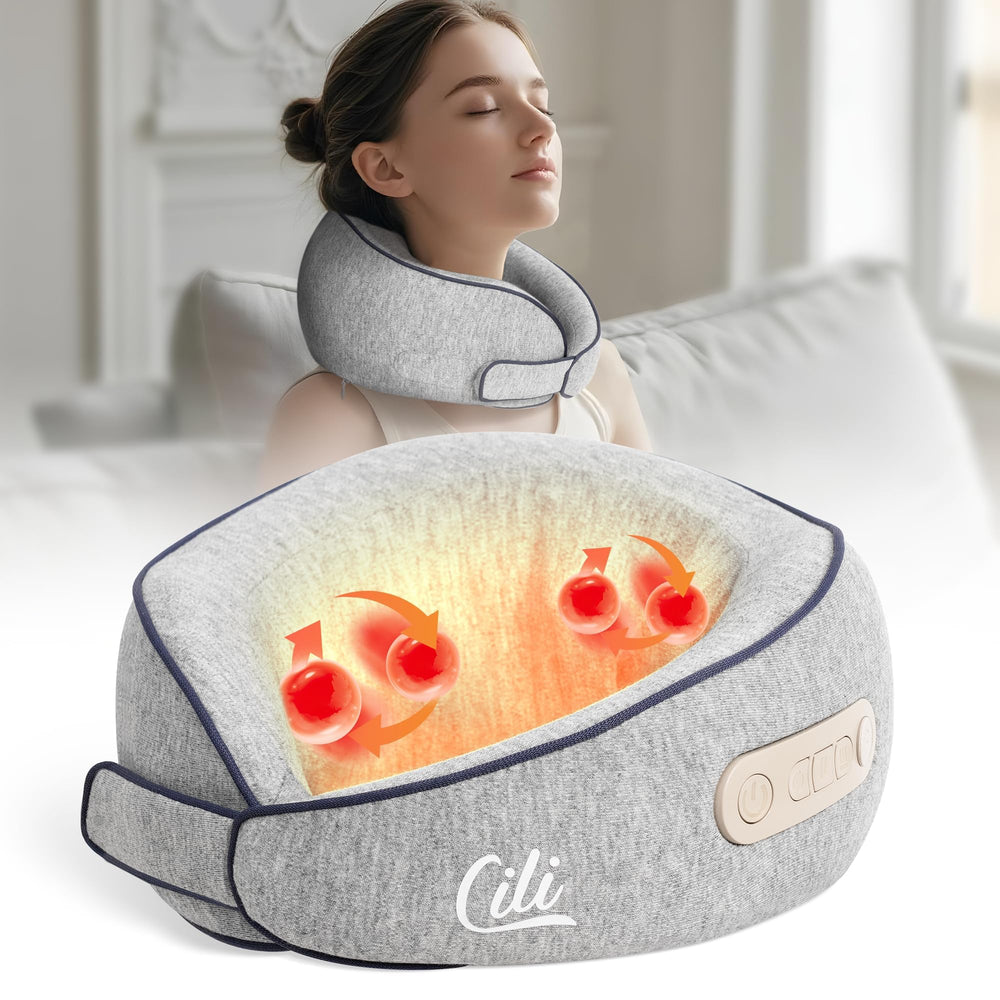 CILI neck massager pillow with heat delivers soothing warmth for tense necks