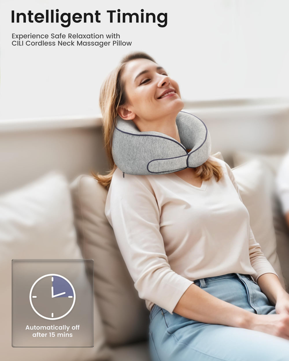 CILI travel-friendly massager with ergonomic fabric and snug fit