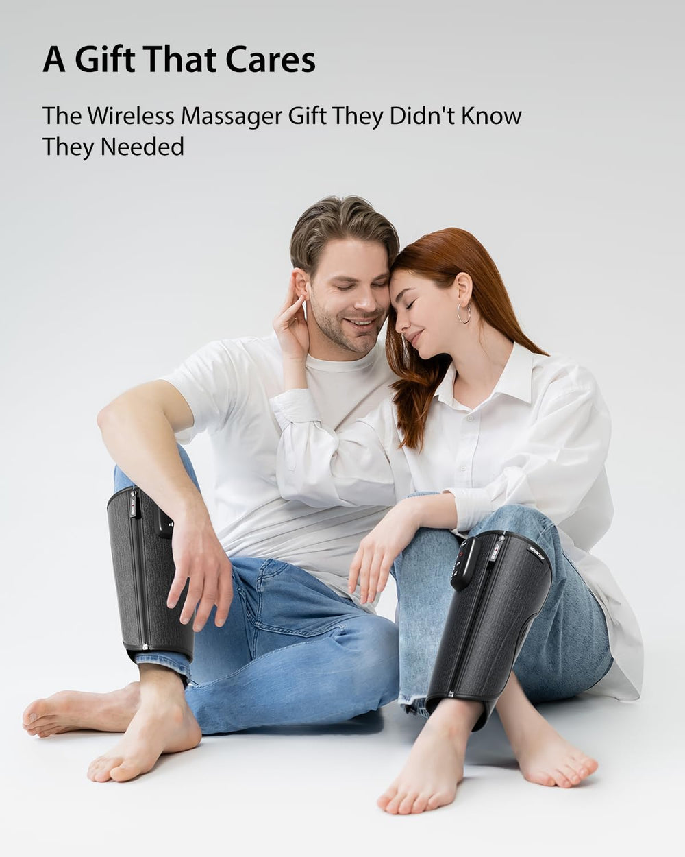 Cincom massager worn on calves with option for feet or arms use.