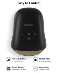 Compact travel-ready CINCOM hand massager on a desk