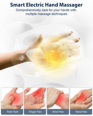 CINCOM Hand Massager heat function showing warming levels