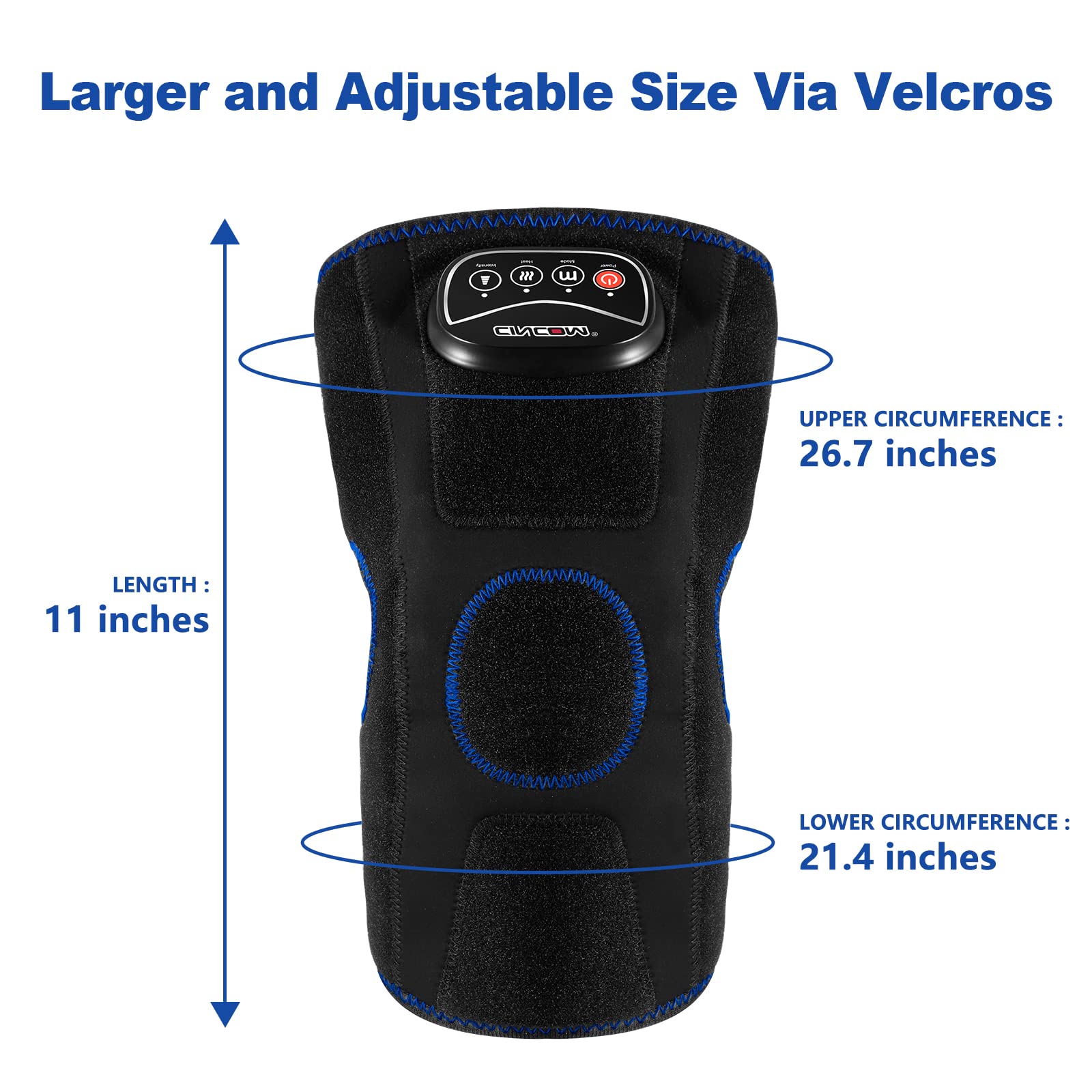 CINCOM knee massager with three air pressures adapts to user needs.