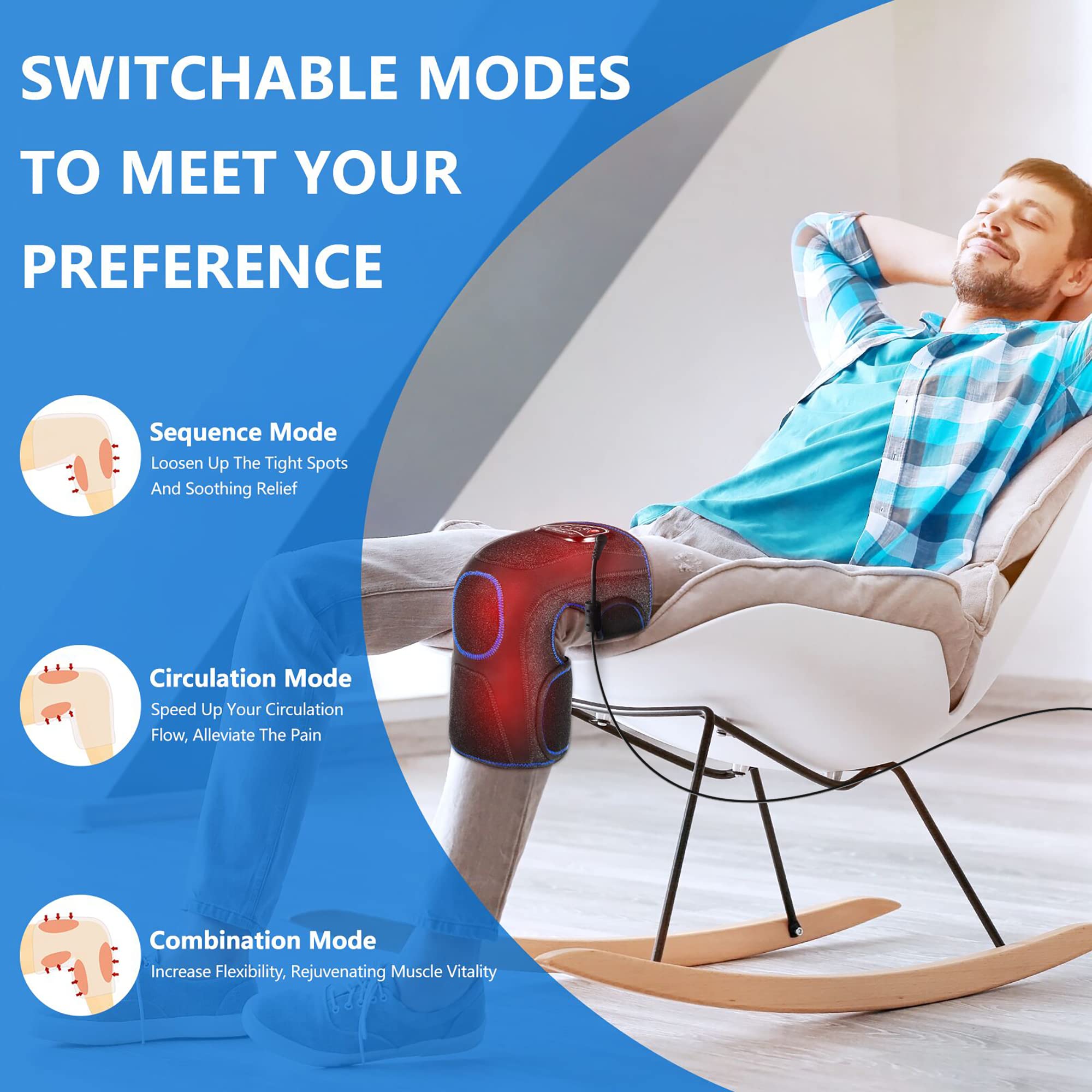 Cincom knee massager features automatic shutdown for safe, worry-free sessions.