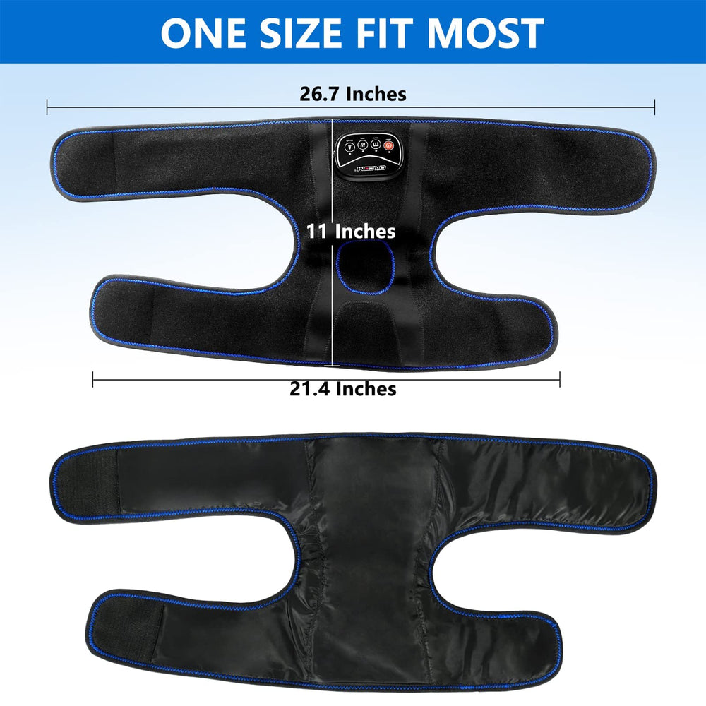 Cincom knee wrap supports both knees for convenient, symmetrical relief.
