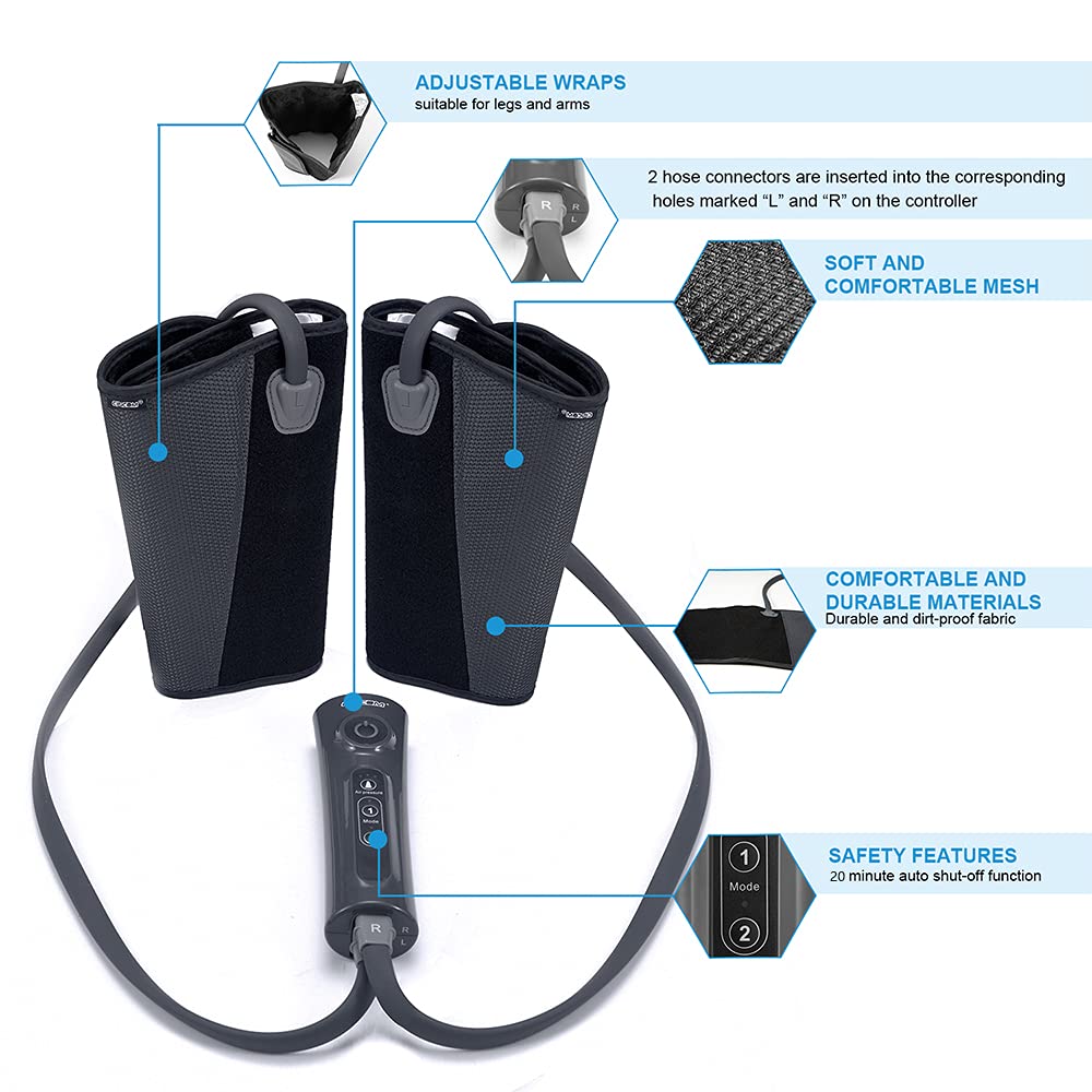 CINCOM leg massager uses a safe 12V adapter for reliable power.