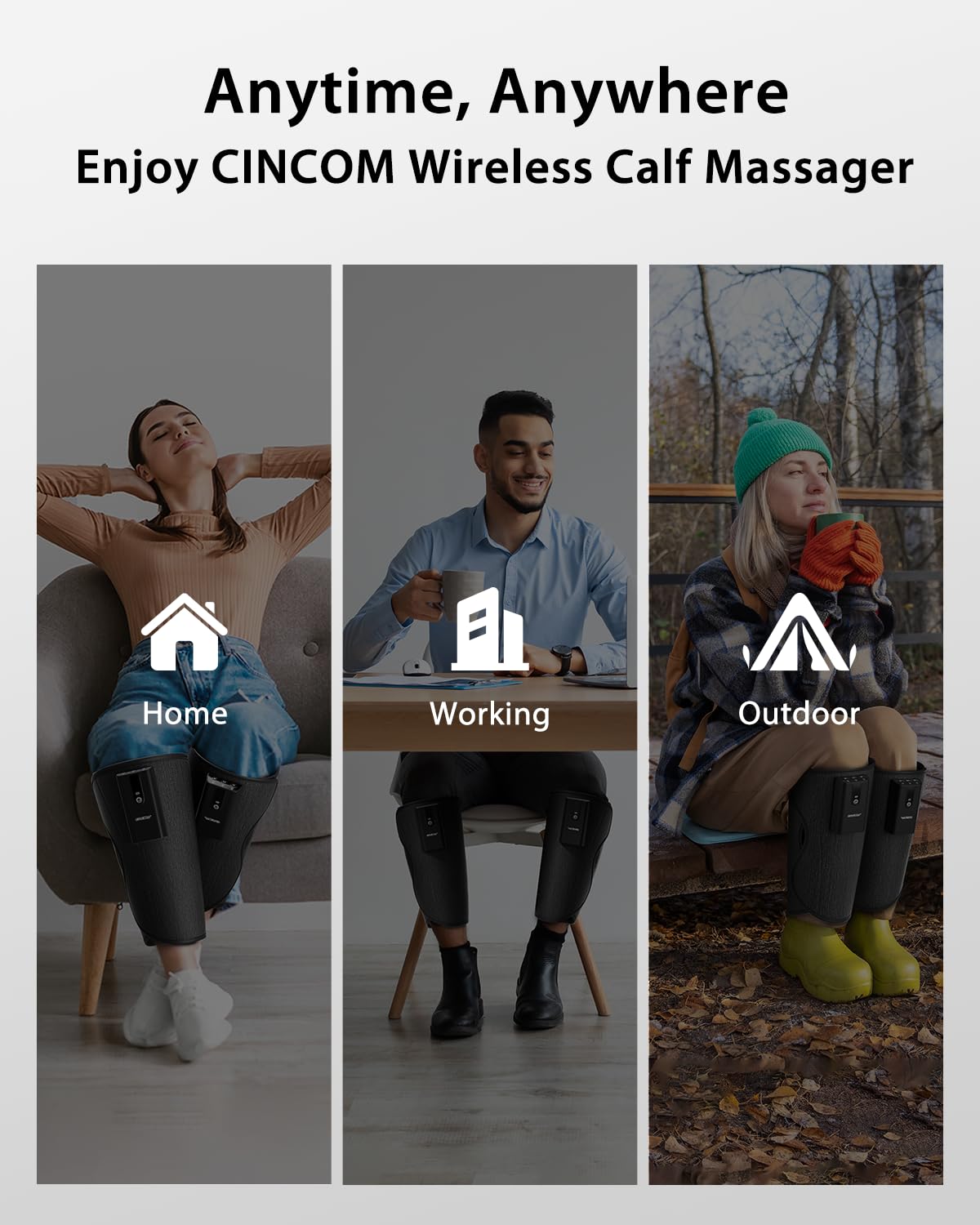 CINCOM 2500mAh battery powers days of cordless use.