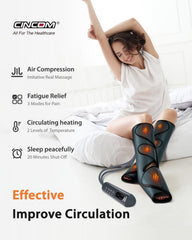 CINCOM leg massager air compression wrap providing targeted circulation support