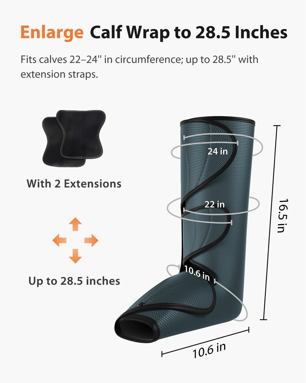 CINCOM leg massager automatic shutoff helps safe, unattended use