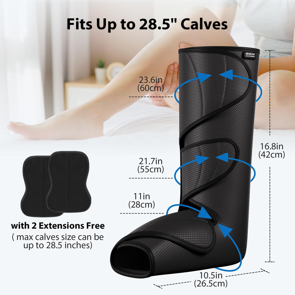 CINCOM massager extensions provide larger fit for bigger calves