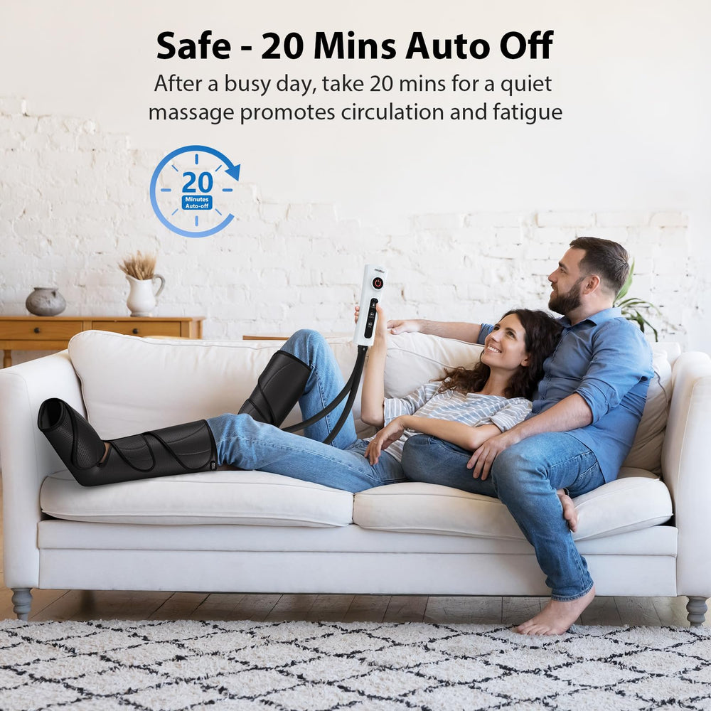 CINCOM leg massager handheld controller enables quick pressure tweaks
