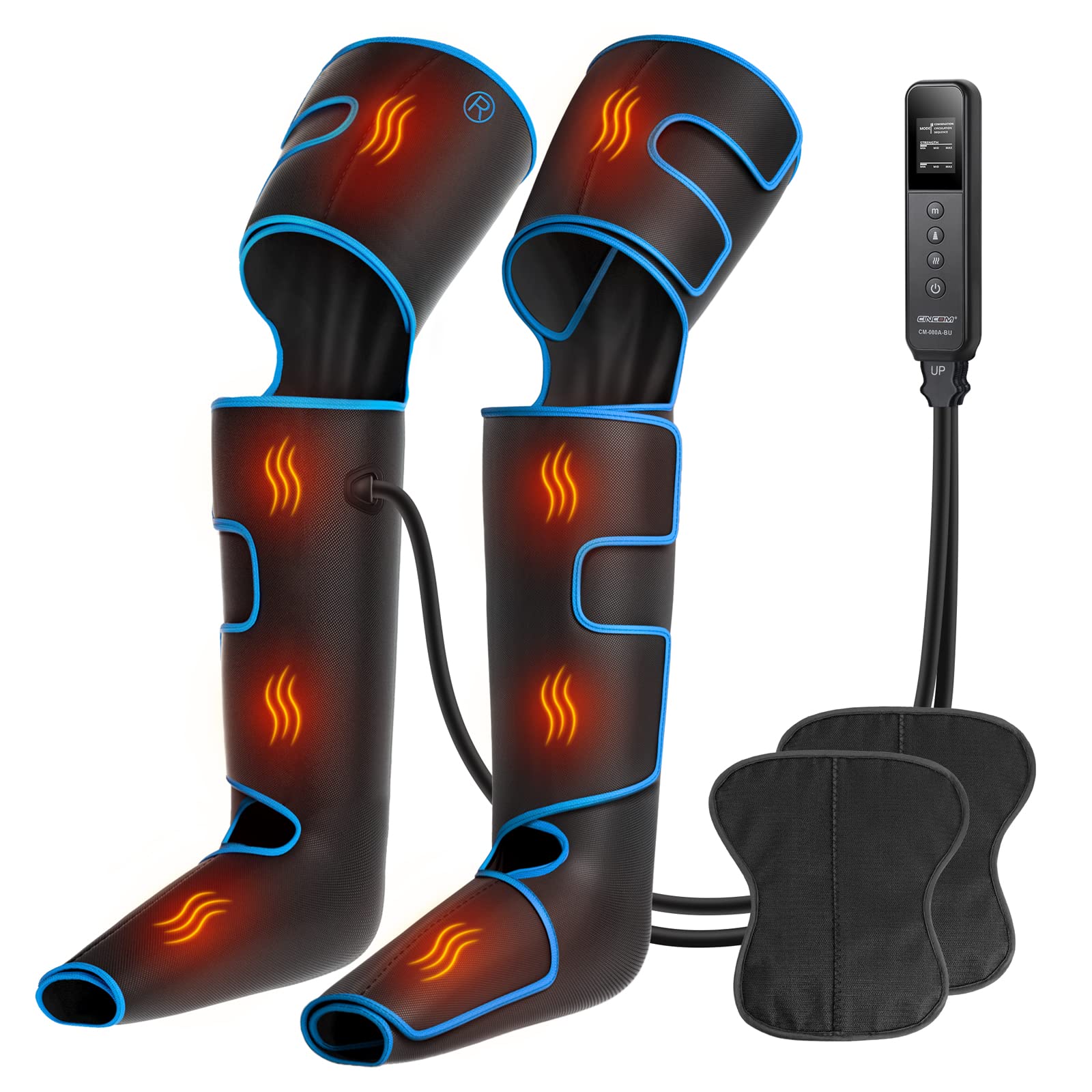 CINCOM leg massager with heat wrap-around for full-leg comfort and circulation support.